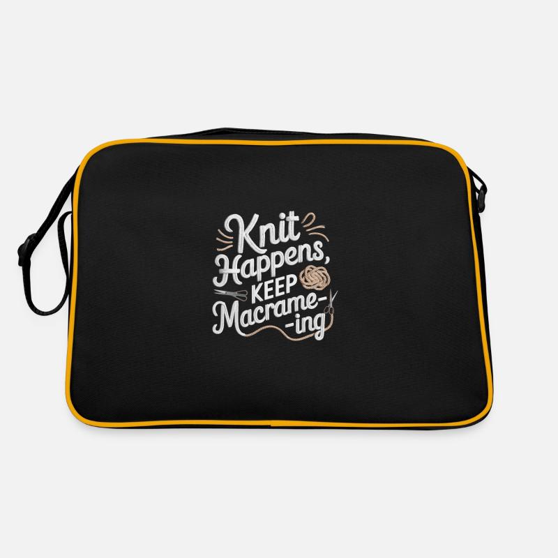 Witziges Makramee-zitat Für Boho-makrame-liebhaber Retro Tasche