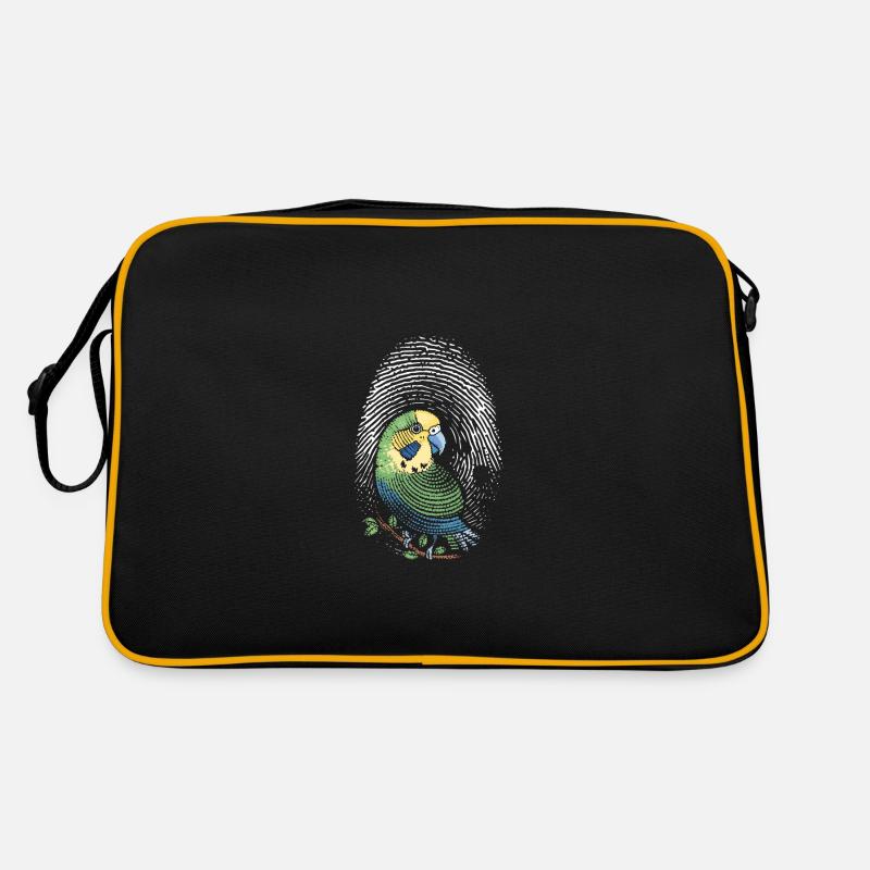 Parakeet Fingerprint Creative Parakeet Retro Bag