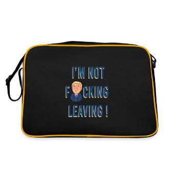 I'm not leaving!  - Retro Bag - black/gold - Back