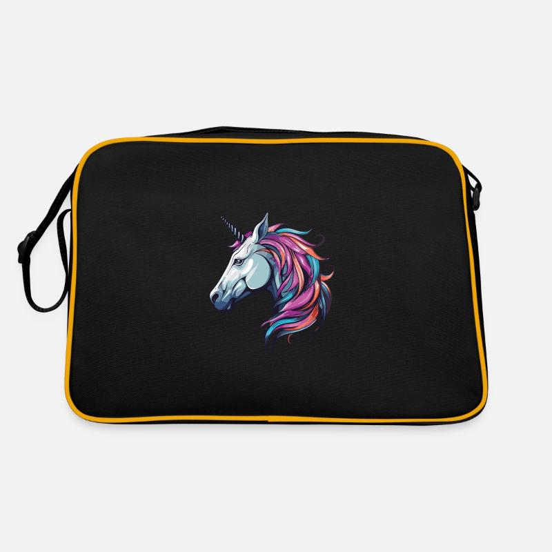 Portrait de licorne Sac Retro
