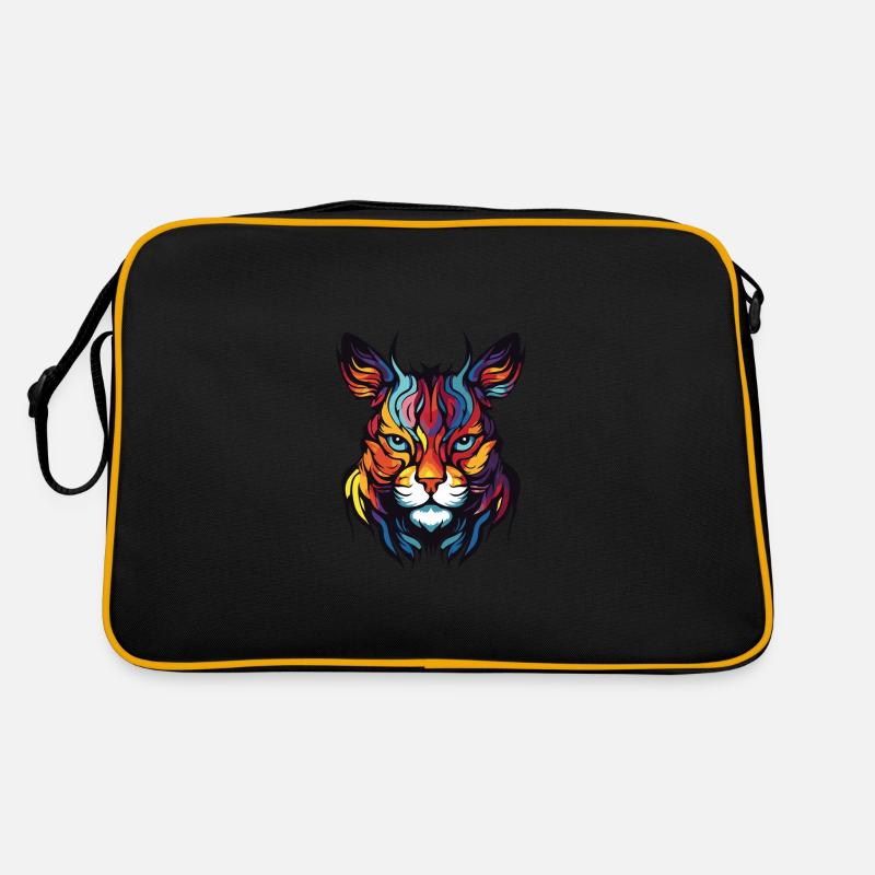Tête de portrait de chat Sac Retro