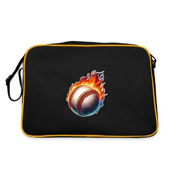 Baseball - Retro Tasche - Schwarz/Gold - Hinten