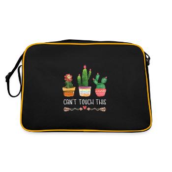 Kann dies nicht berühren - Retro Tasche - Schwarz/Gold - Hinten
