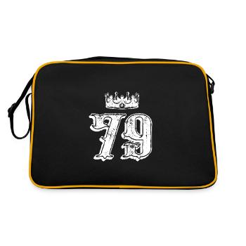 79 Number crown - Retro Bag - black/gold - Back