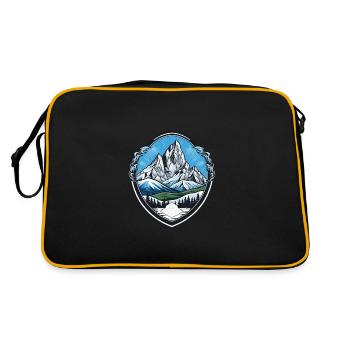 Mountains Alps Coat of Arms - Retro Bag - black/gold - Back