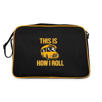 School Bus Driver School Bus - Retro Bag - black/gold - Back