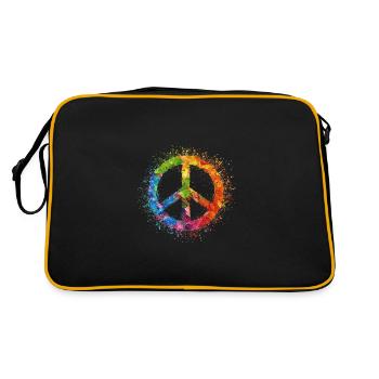 Célébration du symbole de la paix arc-en-ciel - Sac Retro - noir/or - Dos