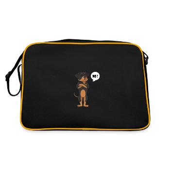 Rottweiler Lustig - Rottweiler - Sac Retro - noir/or - Dos