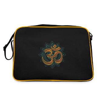 Cercle de méditation Om Zen Mandala Yoga - Sac Retro - noir/or - Dos
