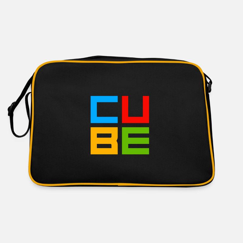 WÜRFEL - Retro Tasche - Schwarz/Gold