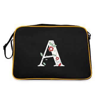 Letter A Monogram Retro - Retro Bag - black/gold - Back