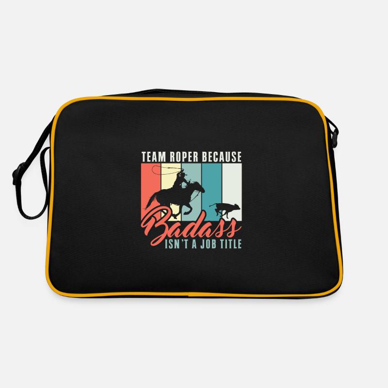 Team Roping Design pour Team Roper Funny Cowboy Sac Retro
