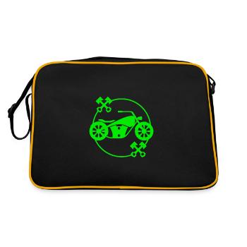 Moto - motorbike - Machine - Lifestyle - Sac Retro - noir/or - Dos