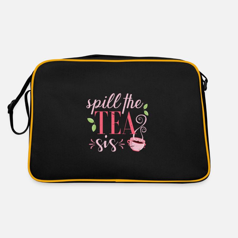 Spill the tea sis - Sac Retro - noir/or