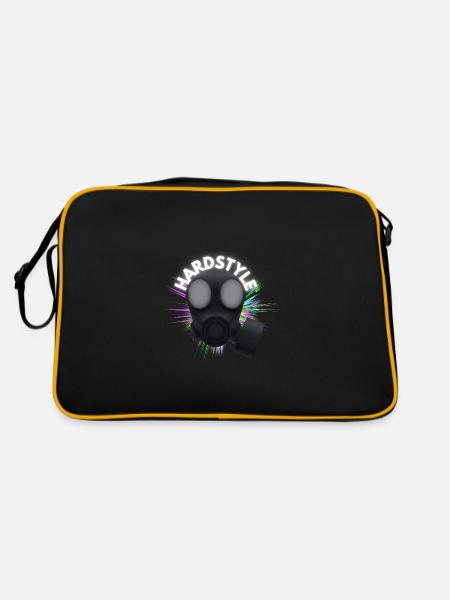 Hardstyle - Retro Tasche - Schwarz/Gold - Hinten