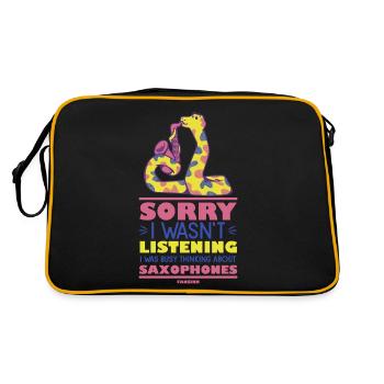 Sorry I Wasn't Listening I Was Busy Thinking About - Retro Bag - black/gold - Back