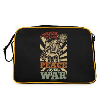 I prefer peace and love - Retro Bag - black/gold - Back