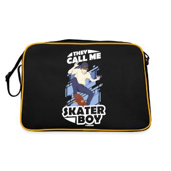Skateboard Boy Son Brother Gift - Retro Bag - black/gold - Back