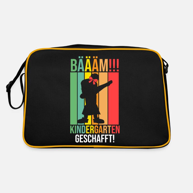 Schulkind Schulbeginn Erste Klasse Kindergarten Ei Retro Tasche