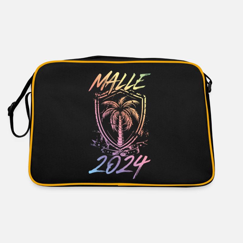 Malle 2024 Palmen Bunt Retro Tasche