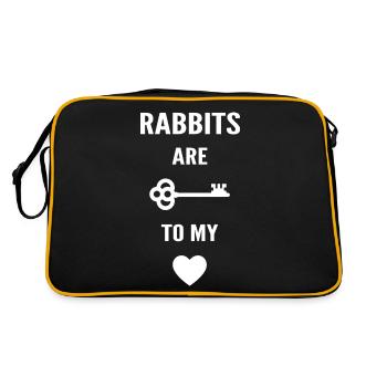 Rabbits are the key to my heart - Sac Retro - noir/or - Dos