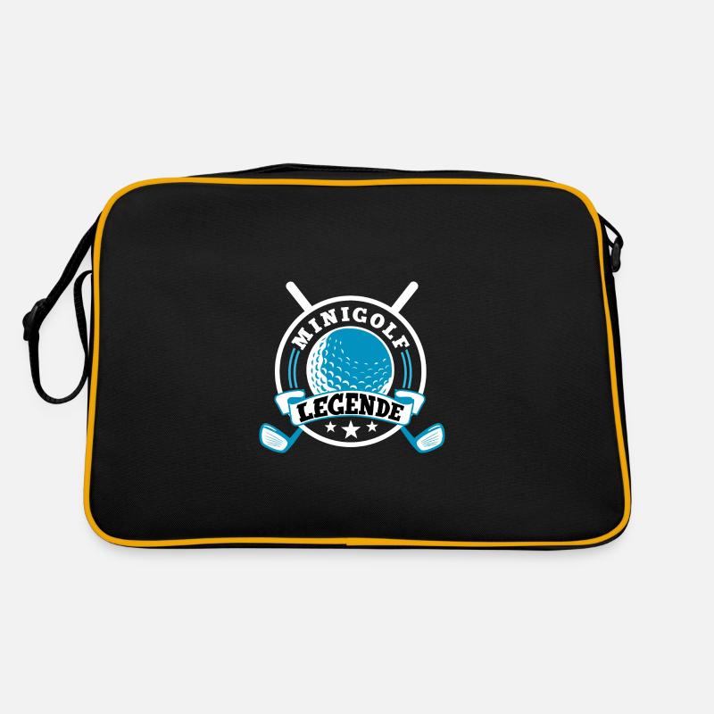 Idée cadeau légende du golf - Sac Retro - noir/or