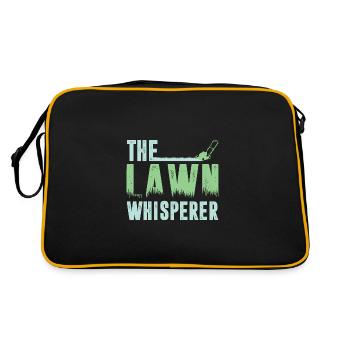 Funny Lawn Mowing The Lawn Whisperer - Retro Bag - black/gold - Back