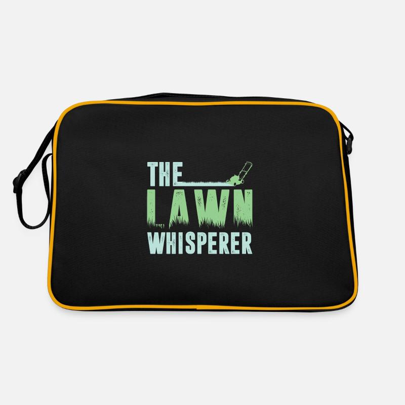Funny Lawn Mowing The Lawn Whisperer Retro Bag