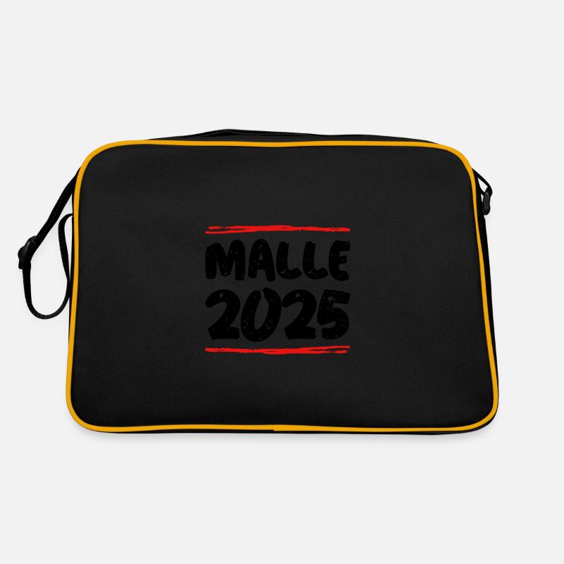 Malle 2025 Spruch - Retro Tasche - Schwarz/Gold