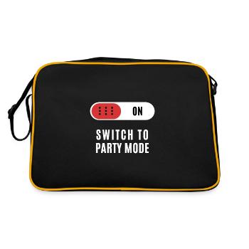 PARTY PEOPLE - Switch To Party Mode - Retro Bag - black/gold - Back