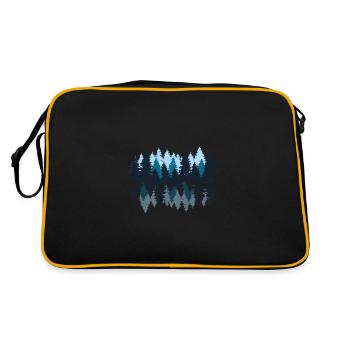 Outdoor Wilderness Nature Lovers Forest Vector Graphics - Retro Bag - black/gold - Back