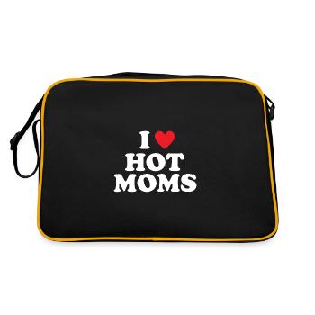 Heart Hot Moms I Love Hot Moms - Sac Retro - noir/or - Dos