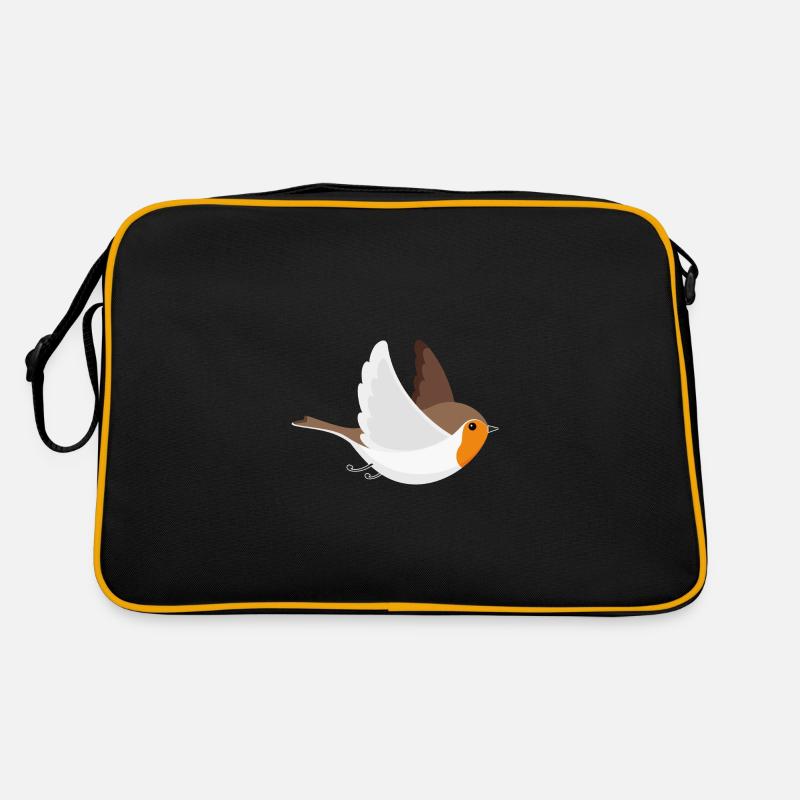 Bird flying robin Retro Bag