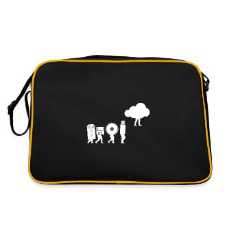 Evolution of Data Storage Coding Computer Cloud - Retro Bag - black/gold - Back