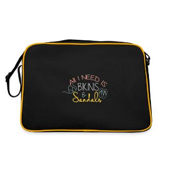 Tout ce dont j’ai besoin, c’est de bikini et de sandales - Sac Retro - noir/or - Dos