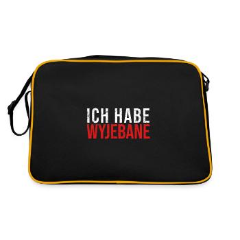 Lustige Polen Spruch Ich Habe Wyjebane Funny - Retro Tasche - Schwarz/Gold - Hinten