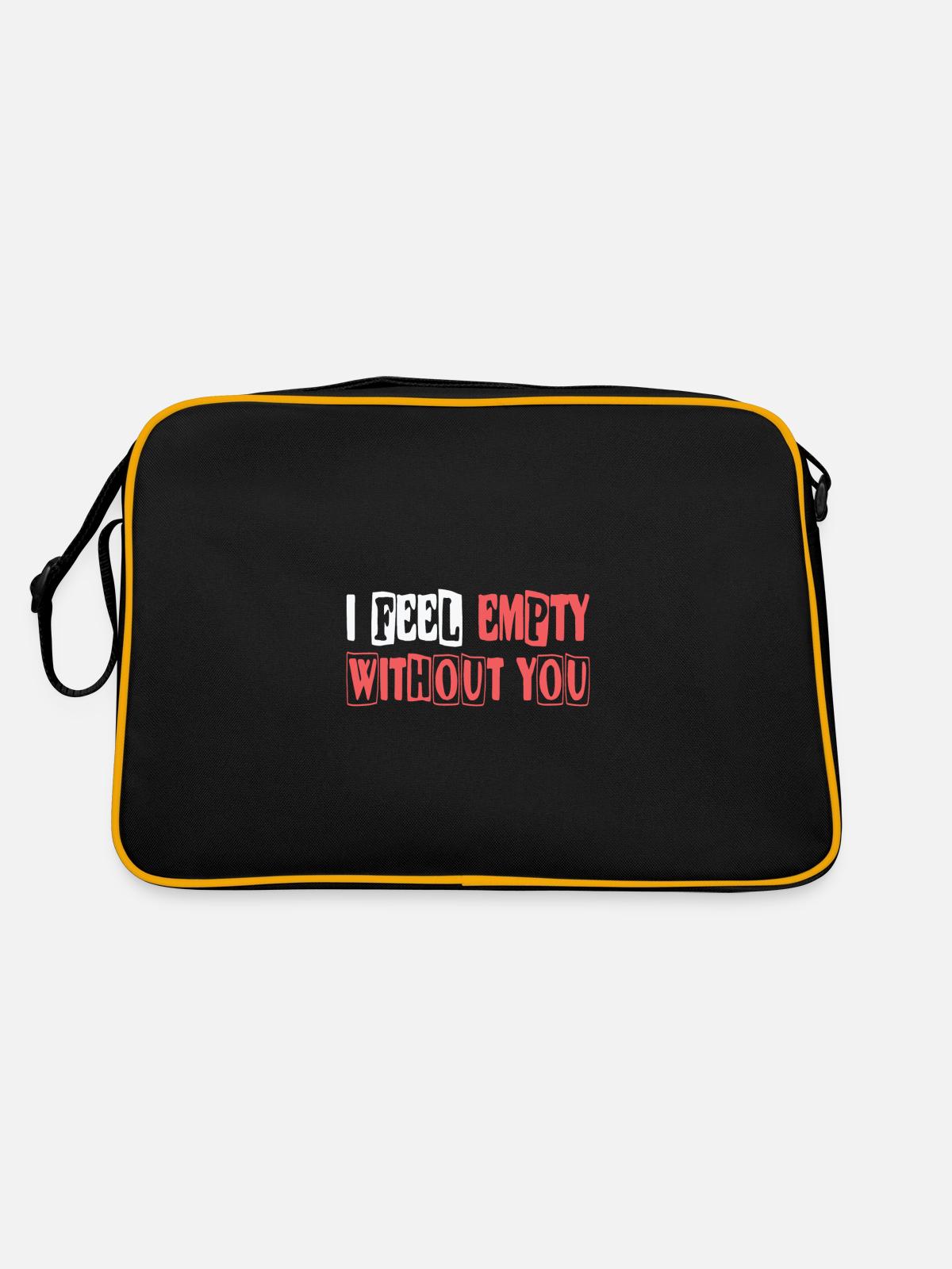 Empty without you - Retro Bag - black/gold - Back