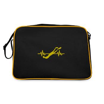 Heartbeat Swimmer - Diver Water Sports Athlete - Retro Bag - black/gold - Back