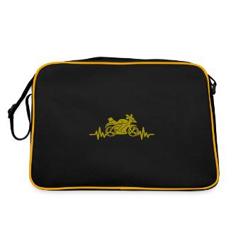 Heartbeat Motorcycle - Machine Motorsport Freedom - Retro Bag - black/gold - Back