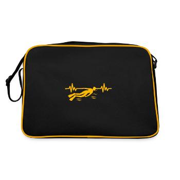 Heartbeat Swimmer - Diver Water Sports Athlete - Retro Bag - black/gold - Back