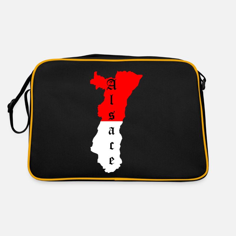Elsass - Retro Tasche - Schwarz/Gold