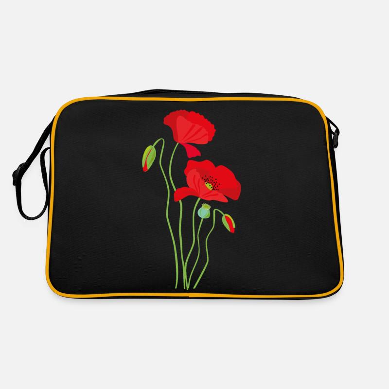 Coquelicot - conception de fleurs Sac Retro