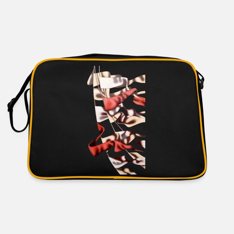 Flaggen - Retro Tasche - Schwarz/Gold