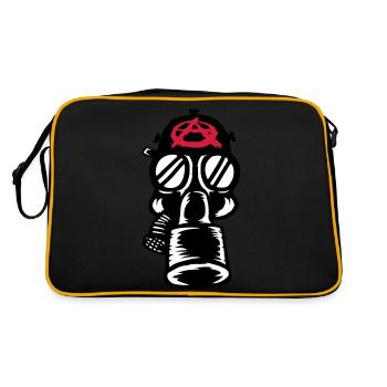 Anarchy Punk Gas Mask Rétro - Sac Retro - noir/or - Dos