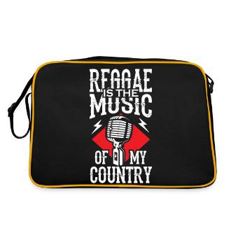 Le reggae est la musique de mon pays - Sac Retro - noir/or - Dos