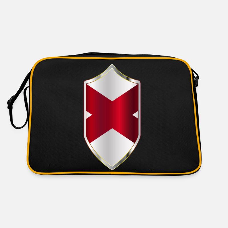 Alabama State Flag On A Crusader Style Shield Retro Bag