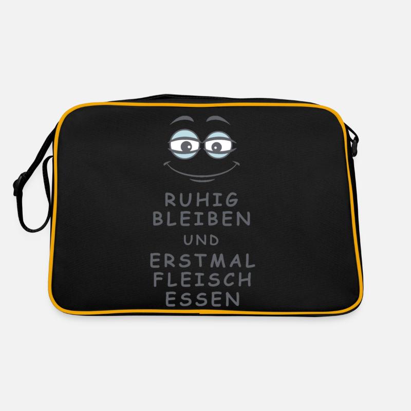 Fleisch essen Retro Tasche