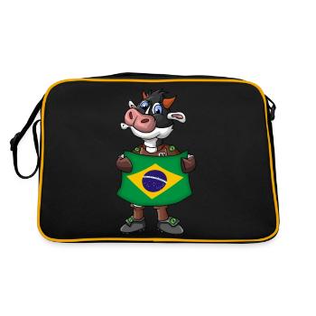 Brazilian cow fan - Retro Bag - black/gold - Back