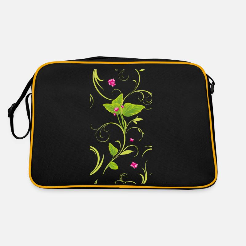 Branche avec des fleurs roses Sac Retro