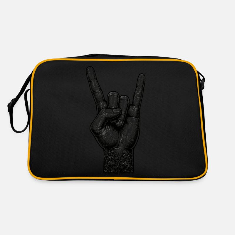 Rock on Hand avec des cornes de diable Sac Retro